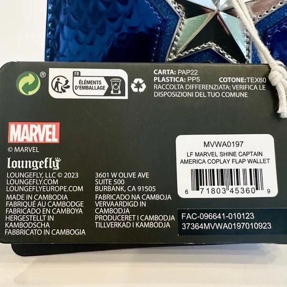 Loungefly Marvel Shine Captain America Wallet